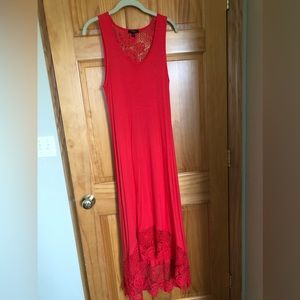 NWOT, red dress, stretchy, lace, super soft
